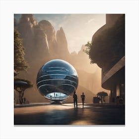 Futuristic City 58 Canvas Print