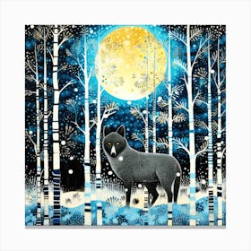 Wolves Endangered - Wolf In The Woods Canvas Print
