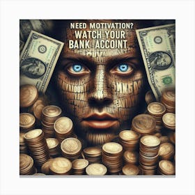 Need Motivation? Watch Your Bank Account Canvas Print