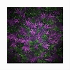 Purple Grass Background Canvas Print