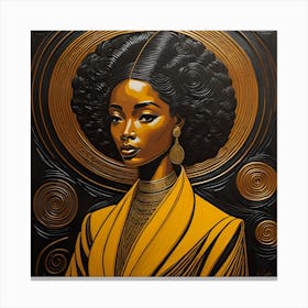 Afro Woman Canvas Print