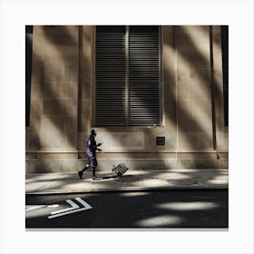 Shadows On The Street 3 Canvas Print