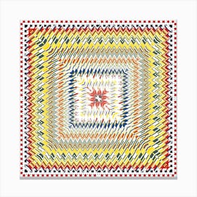 Mid Century Modern Geometric in Retro Zigzag Pattern Canvas Print