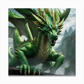 Green Dragon 2 Canvas Print