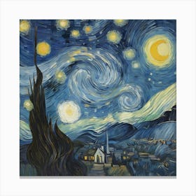 Starry Night By Vincent Image 1 Art Print 3 Canvas Print