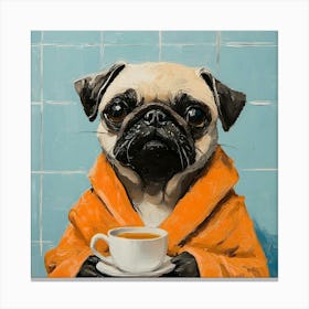 Pug Spa Day 1 Canvas Print