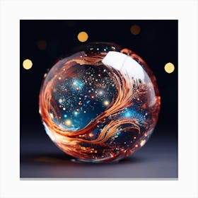 Christmass Glass Ball Ornament Full Of Galaxy 1 Canvas Print