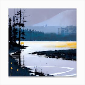 Abstract Of A River Canvas Print