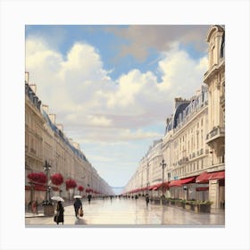 Paris Street.1 1 Canvas Print