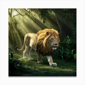 Lionjungle2 Canvas Print