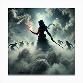 Zoya Nightshade Smoke Screen Canvas Print