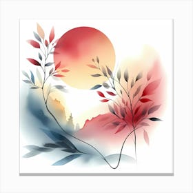 Asian Watercolor Painting 2 Canvas Print