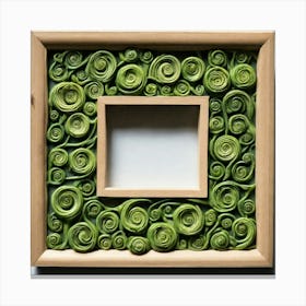 Frame Created From Fiddleheads On Edges And Nothing In Middle (3) Canvas Print