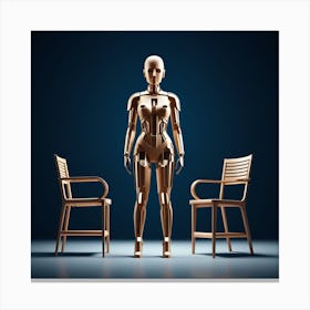 Robot And Chairs Canvas Print