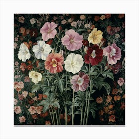 Flowers In A Vase Art Canvas Print