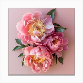 Pink Peonies 4 Canvas Print