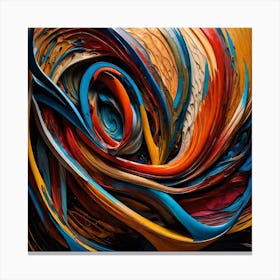 Abstract Swirl Painting Canvas Print