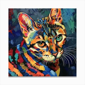 Kisha2849 Bengal Cat Colorful Picasso Style Full Page No Negati Ce13937c 6030 4de8 A3e0 Bb041e22b98b Canvas Print