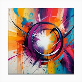 1000014208 Portrait of abstract art print. Canvas Print