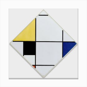Lozenge Composition With Yellow, Black, Blue, Red, And Gray (1921), Piet Mondrian Canvas Print
