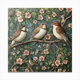 Birds On A Branch Art 1 Canvas Print