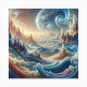 Fractal Ocean Canvas Print