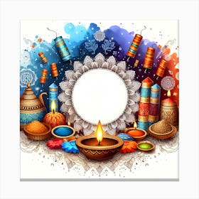 Diwali Background 6 Canvas Print