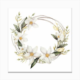 Magnolia Wreath 2 Canvas Print