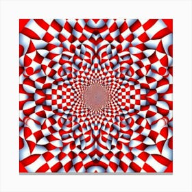 Illusion - Red White And Blue Canvas Print