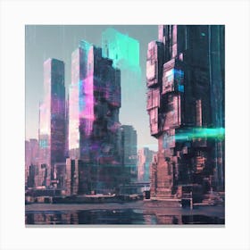 Futuristic Cityscape 190 Canvas Print