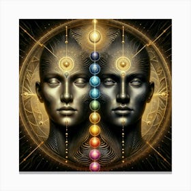 Chakras Of The Human Body Canvas Print