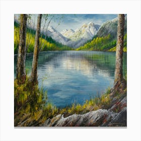 Lake In The Mountains 11 Canvas Print