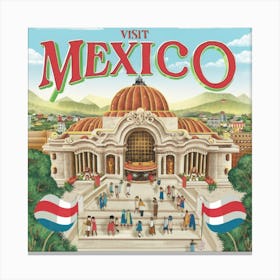 Visit Mexico 2 Canvas Print