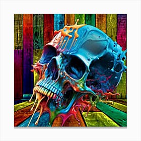 Colorful Skull    Canvas Print