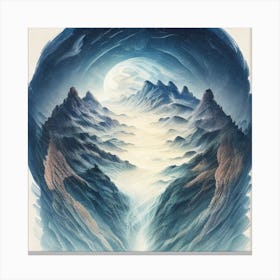 Inside Lost Land Of Otherworldly Dream fan Canvas Print