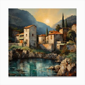 Brushstrokes on Italian Canvas Canvas Print