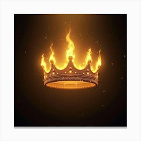 A Golden Crown Glowing With Magical Energy And Power 1 Canvas Print