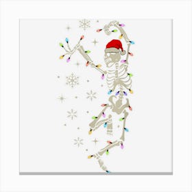 Skeleton Christmas Skeleton Funny Dancing For Men Women Canvas Print