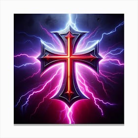Lightning Cross 1 Canvas Print