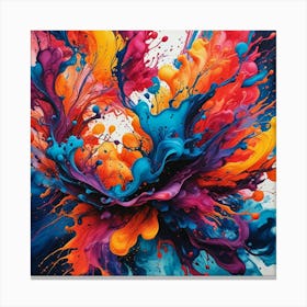 Colorful Splash Canvas Print