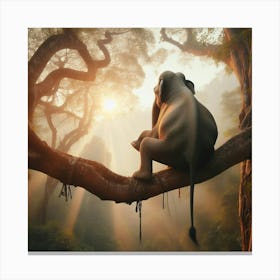 Elephant In The Forest 1 Canvas Print