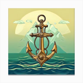 Anchor In The Sea 8 Canvas Print