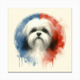 Watercolor Lhasa Apso 4 Canvas Print