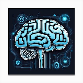 Artificial Intelligence Brain 59 Canvas Print