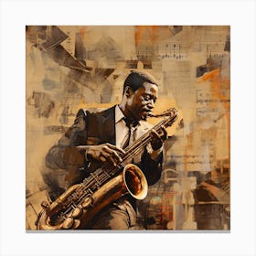 Saxophone Player 34 Canvas Print