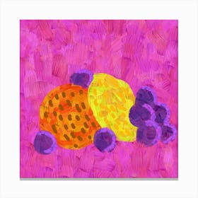 Oranges And Grapes Canvas Print