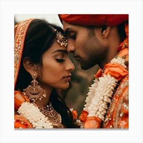 Indian Bride And Groom 2 Canvas Print