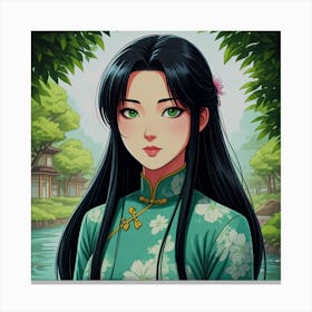 Oriental Woman Canvas Print