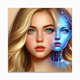 Girl With Blue Eyes 3 Canvas Print