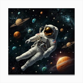 Astronaut In Space 12 Canvas Print